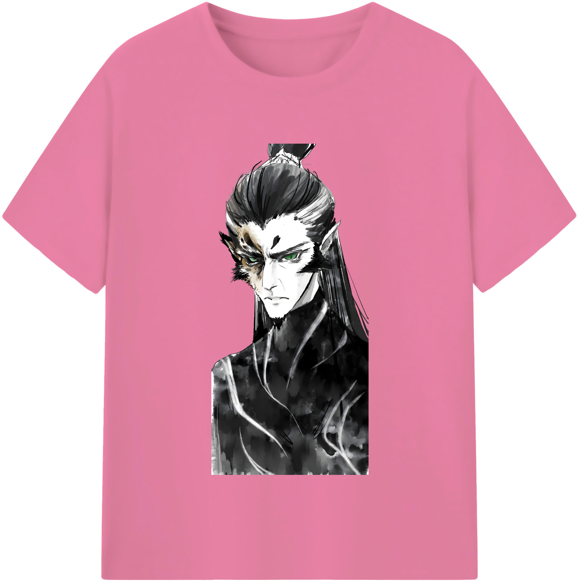 （画像用） Ne Zha 2 ナタ 魔童の大暴れ 綿100％半袖Tシャツ（フロントプリント）